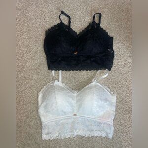 New In package!  Pair of JadyK Jady K Lace Bralettes Black and White - Size L/XL